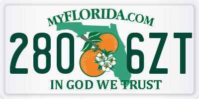 FL license plate 2806ZT