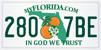 FL license plate 2807BE