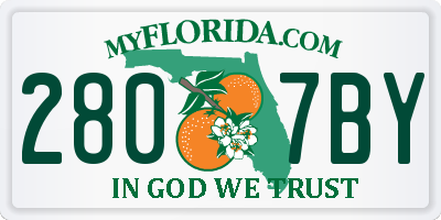 FL license plate 2807BY