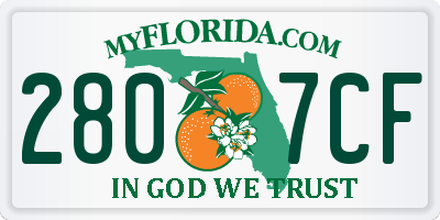 FL license plate 2807CF