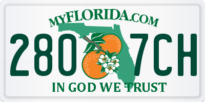 FL license plate 2807CH