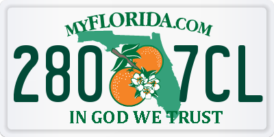 FL license plate 2807CL