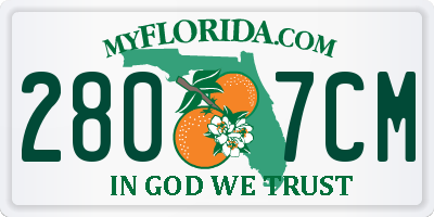 FL license plate 2807CM