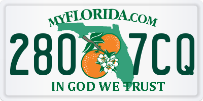 FL license plate 2807CQ