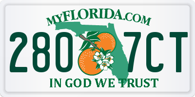 FL license plate 2807CT