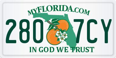 FL license plate 2807CY