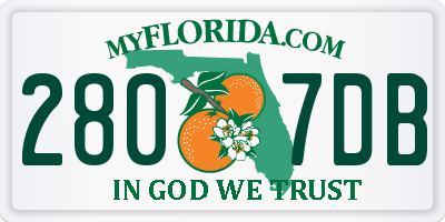 FL license plate 2807DB