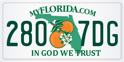 FL license plate 2807DG