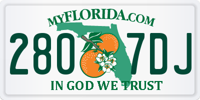 FL license plate 2807DJ