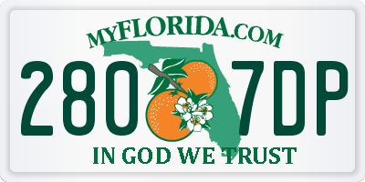 FL license plate 2807DP