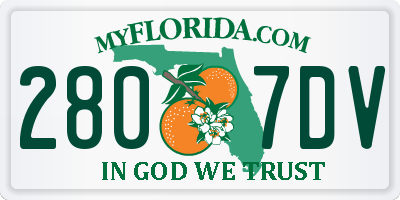 FL license plate 2807DV