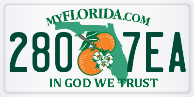 FL license plate 2807EA