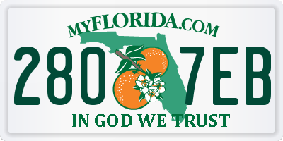 FL license plate 2807EB