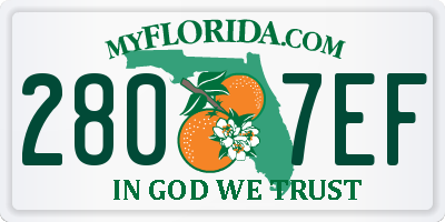 FL license plate 2807EF
