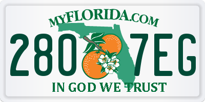 FL license plate 2807EG