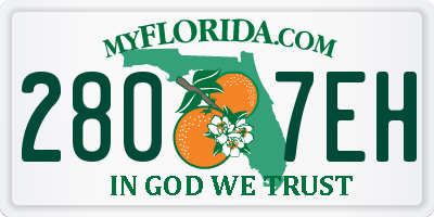 FL license plate 2807EH