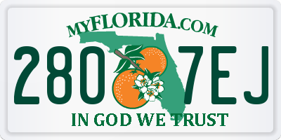 FL license plate 2807EJ
