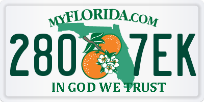 FL license plate 2807EK