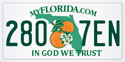 FL license plate 2807EN