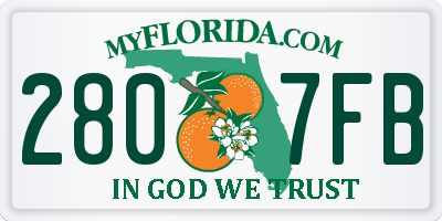 FL license plate 2807FB