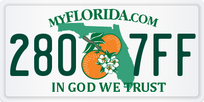 FL license plate 2807FF