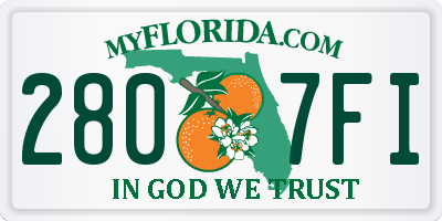 FL license plate 2807FI