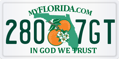 FL license plate 2807GT