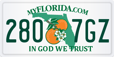 FL license plate 2807GZ