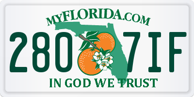 FL license plate 2807IF