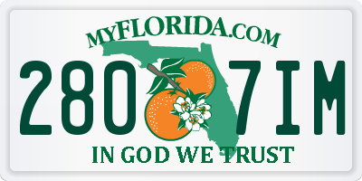 FL license plate 2807IM