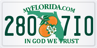 FL license plate 2807IO
