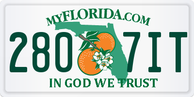 FL license plate 2807IT