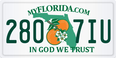 FL license plate 2807IU