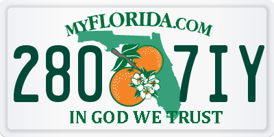 FL license plate 2807IY