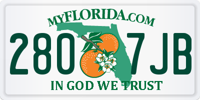 FL license plate 2807JB