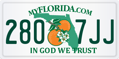 FL license plate 2807JJ