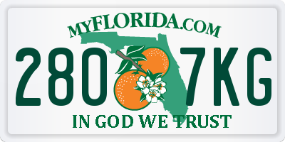 FL license plate 2807KG