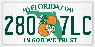FL license plate 2807LC