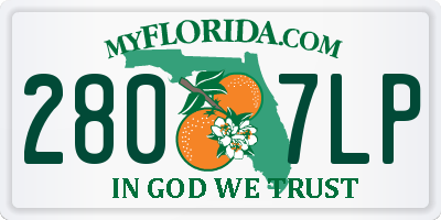 FL license plate 2807LP