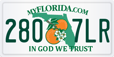 FL license plate 2807LR