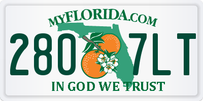 FL license plate 2807LT