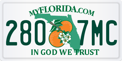 FL license plate 2807MC