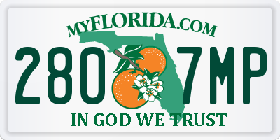 FL license plate 2807MP