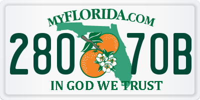 FL license plate 2807OB