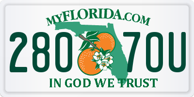 FL license plate 2807OU