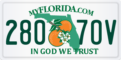 FL license plate 2807OV