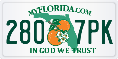 FL license plate 2807PK