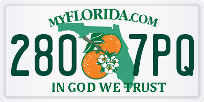 FL license plate 2807PQ