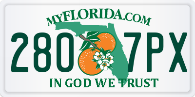 FL license plate 2807PX