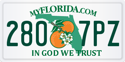 FL license plate 2807PZ
